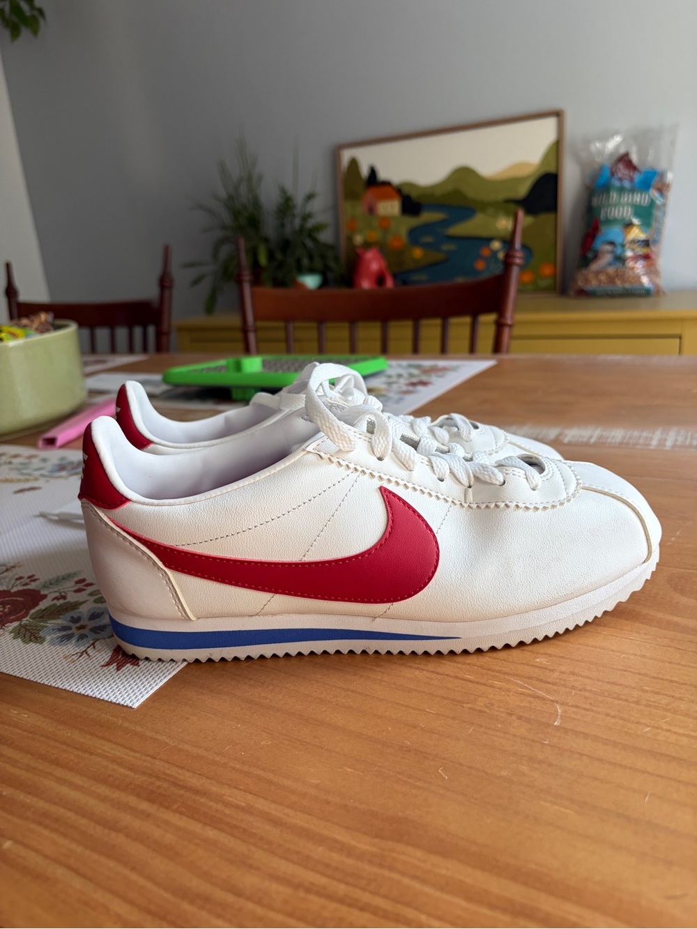 Nike Women's Cortez Sneakers with Red Swoosh